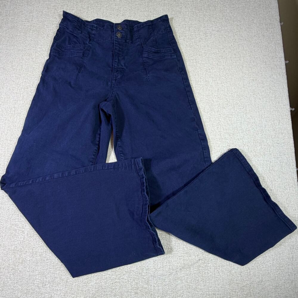 Mica Los Angeles Women 30 Blue Wide Leg High Rise Y2K Boho Comfy Chic Pants